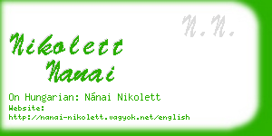 nikolett nanai business card